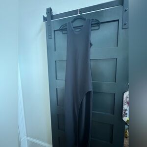 Superdown Black Asymmetrical Bodycon Dress